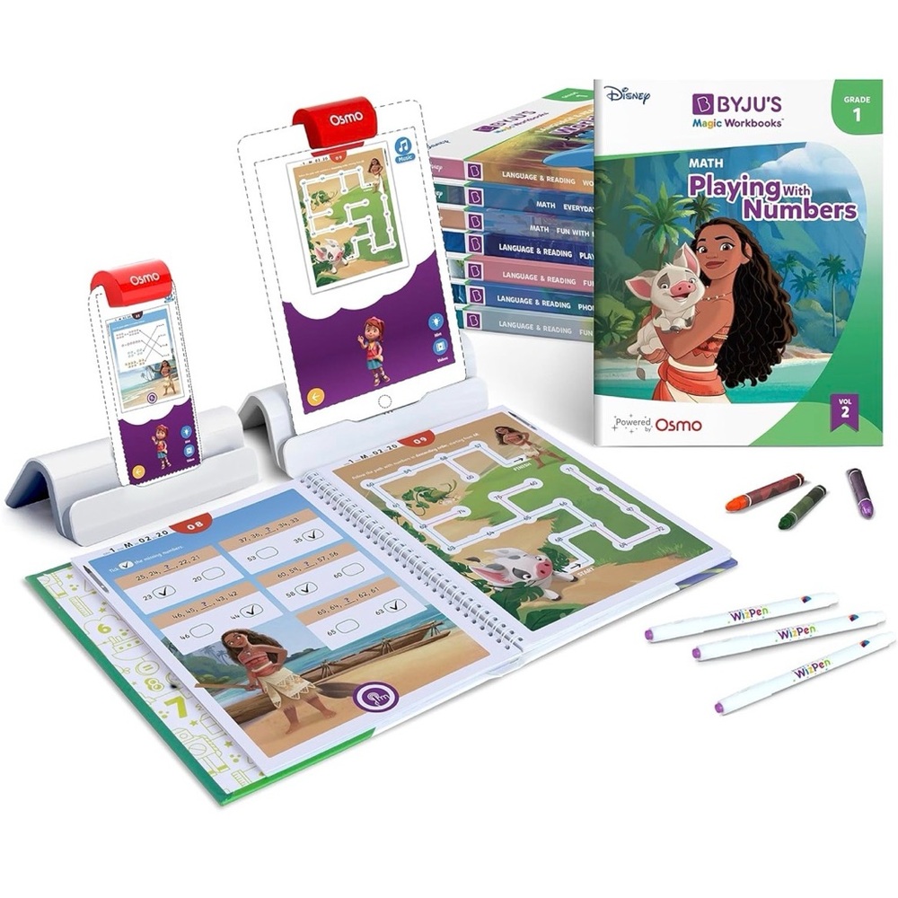 BYJU’S Disney 1st Grade Premium Ed for iPhone & iPad App+8 Workbooks Ages 5-7